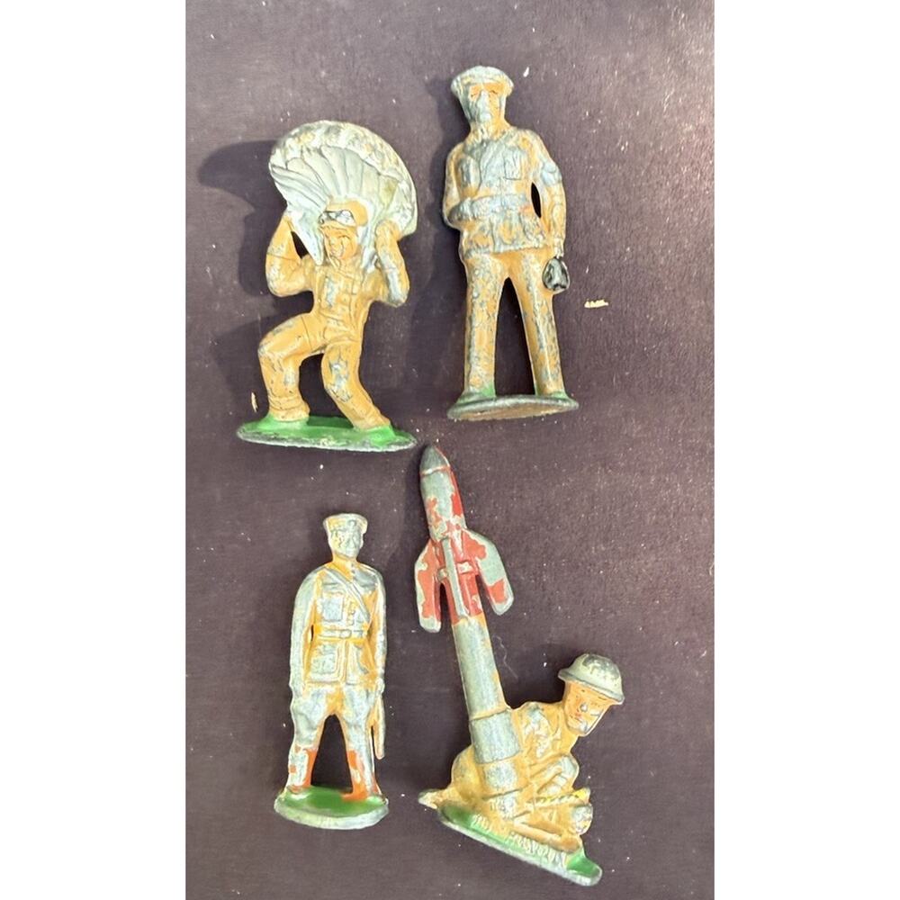 Barclay Manoil Vintage 1930’s Lead Toy Soldier Lot Of 4 Some Rare Ones! C24/1